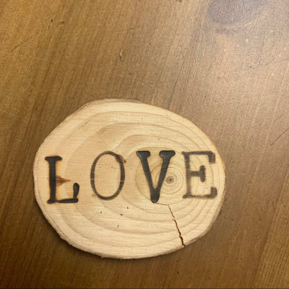 FREE Love wood magnet
